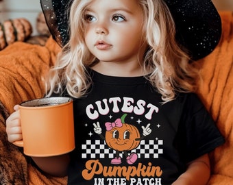 Cutest Pumpkin in the Patch Shirt | Fall Shirt Toddler | Girls Fall Tees | Fall Toddler Tees | Pumpkin Shirt Girl | Halloween Shirt Girl