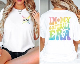 In meiner Softball-Ära T-Shirt | Personalisierte Softball Ära Shirt | Benutzerdefinierte Softball Era Tee | Personalisiertes Softball-Shirt | Softball Shirt