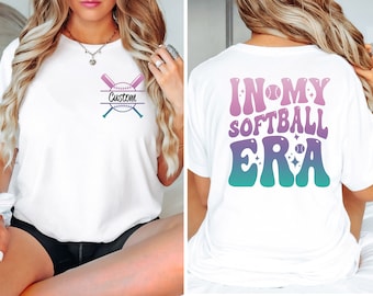 In meiner Softball-Ära T-Shirt | Personalisierte Softball Ära Shirt | Benutzerdefinierte Softball Era Tee | Personalisiertes Softball-Shirt | Softball Shirt