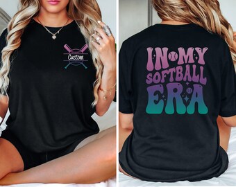 In meiner Softball-Ära T-Shirt | Personalisierte Softball Ära Shirt | Benutzerdefinierte Softball Era Tee | Personalisiertes Softball-Shirt | Softball Shirt