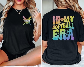In meiner Softball-Ära T-Shirt | Personalisierte Softball Ära Shirt | Benutzerdefinierte Softball Era Tee | Personalisiertes Softball-Shirt | Softball Shirt