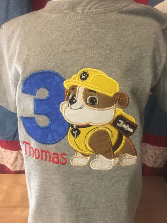rubble birthday shirt