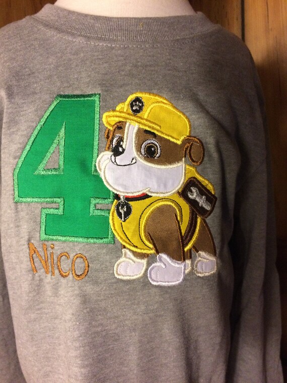 rubble birthday shirt