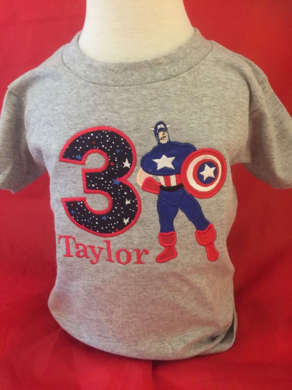 captain america birthday shirt