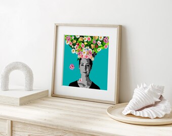 El regalo de Frida, tu propia fotografía, retrato, a medida, personalizado, Navidad, cumpleaños, amiga, mascota, Frida Khalo, descarga digital.