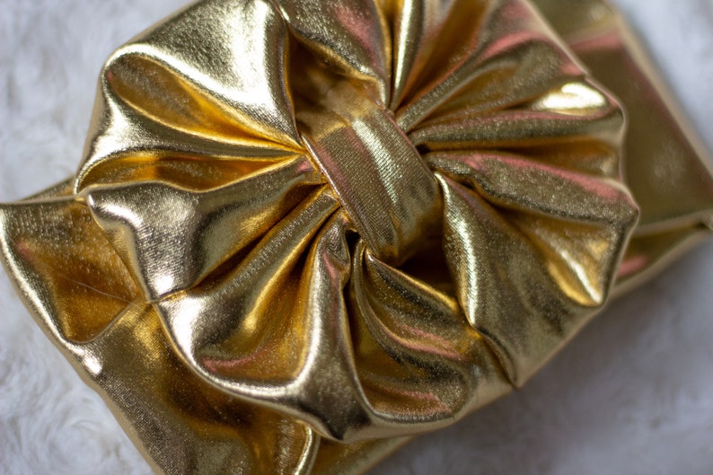 gold headband girls head wrap Gold Metallic headwrap