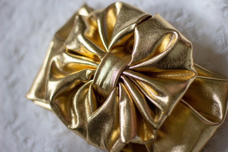 gold headband girls head wrap Gold Metallic headwrap
