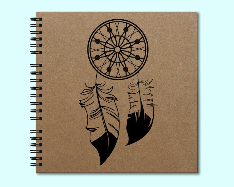 Dream Catcher Hardcover Book Square Journal Unique Etsy