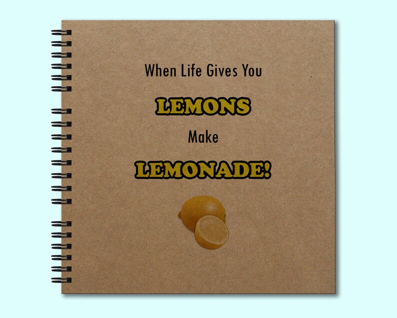 When Life Gives You Lemons Make Lemonade Hardcover Book Etsy