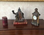 Antique Bergman-Style Cold Painted Rug Salesman Table Lighter Vienna Bronze Style