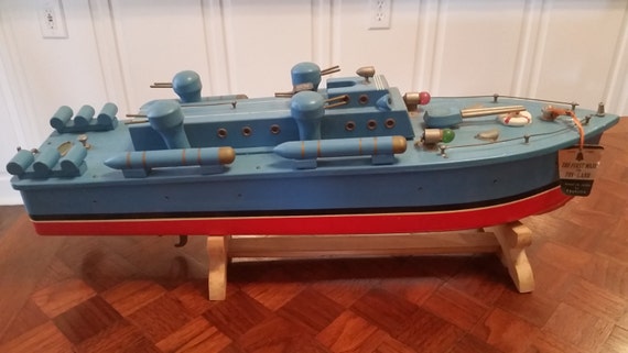 antique wooden toy boats