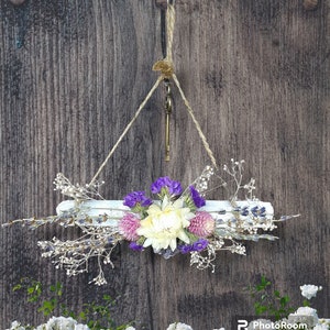 Radiant Harmony Selenite Floral Door Charm For Over the Door Keepsake Wall Hanging Witchy Altar Space Decor Cottage Style Witchcore