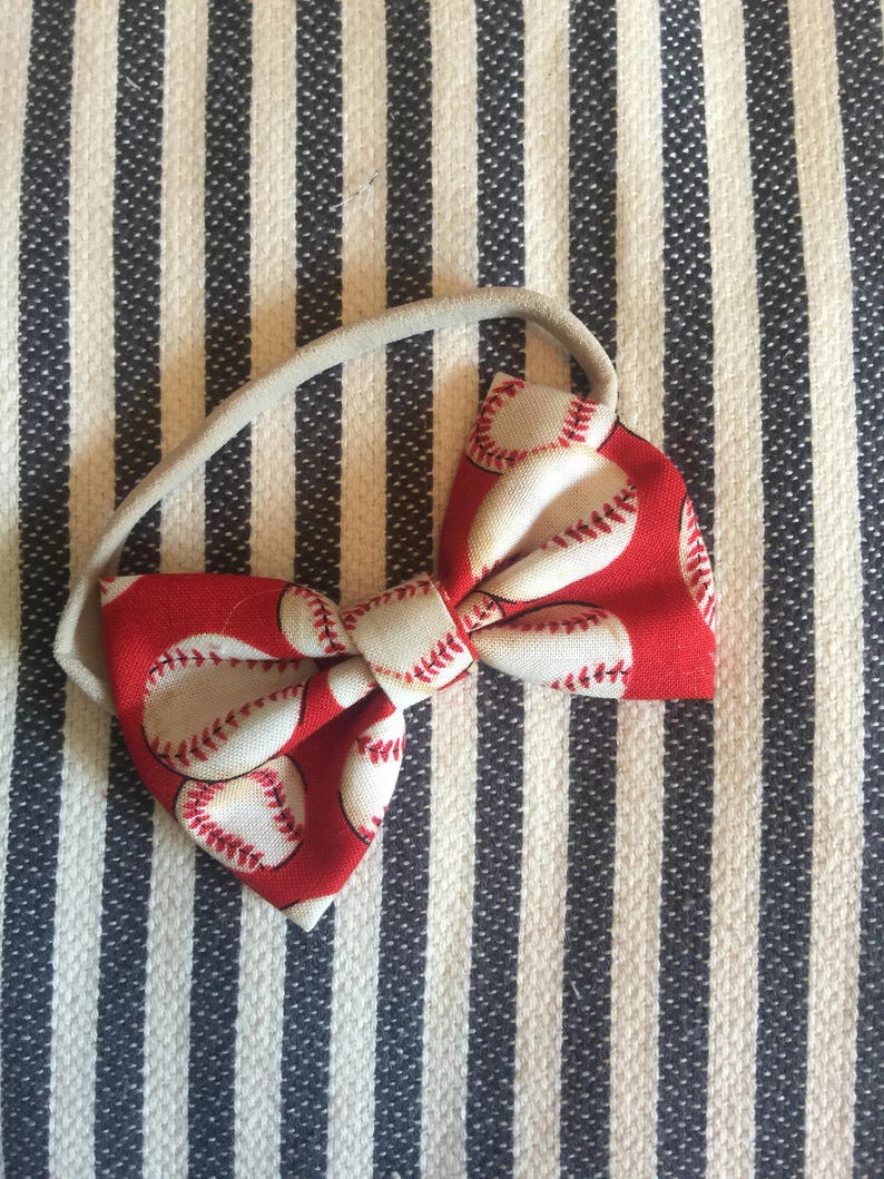 Baseball bow / baby headband / baby hair bow / infant headband Etsy