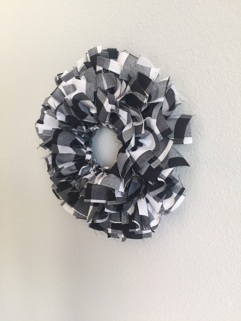 Black and White Buffalo Plaid Wreath Christmas Wreath - Etsy