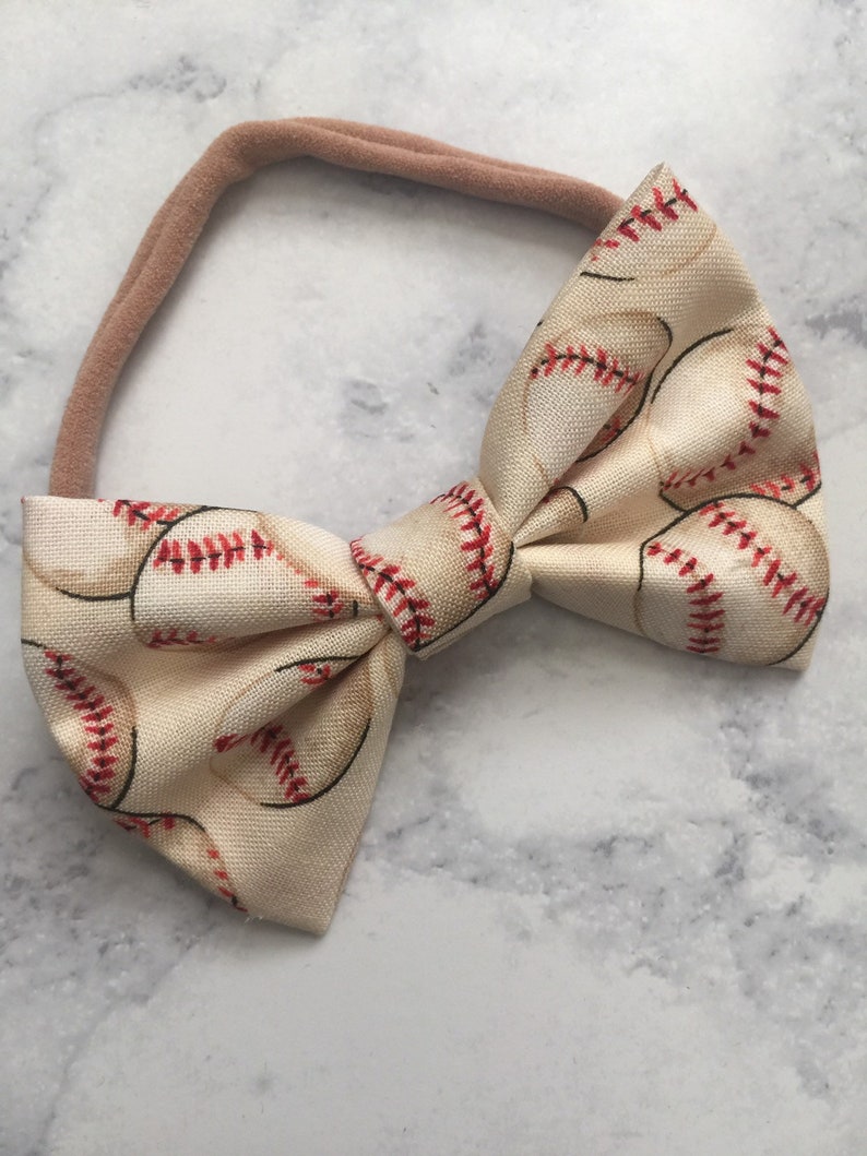 Baseball bow / baby headband / baby hair bow / infant headband Etsy