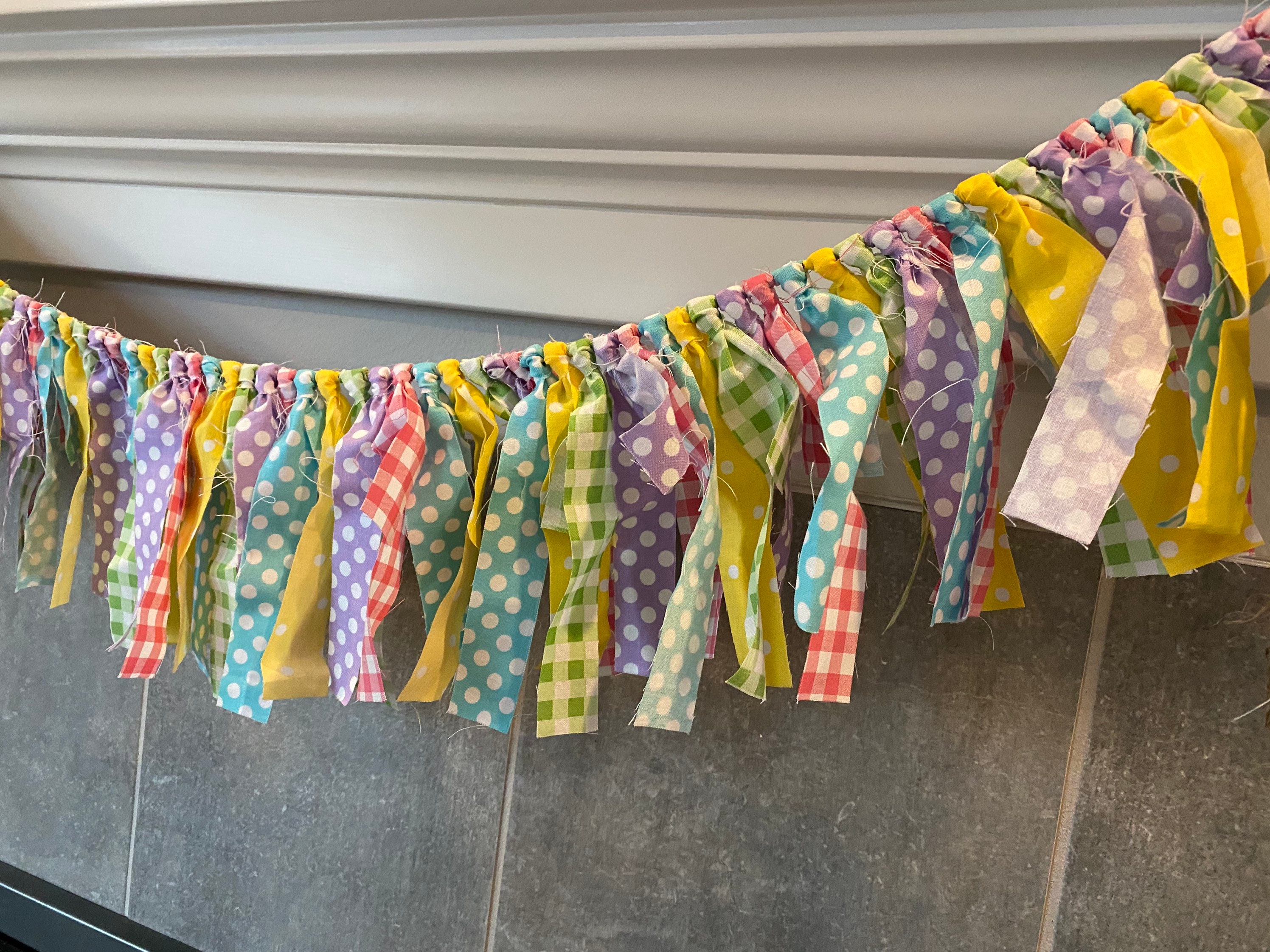 Guirnalda de tela de pascua / manto de pascua / decoración de | Etsy