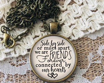 Personalized Friends Forever Necklace: Sister Gift, Vintage Gold or Silver