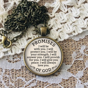 Promises of God Necklace, Personalized God’s Promises Necklace, Add Someone’s Name, Bible Verse Pendant, Personalized Gift,Christian Jewelry