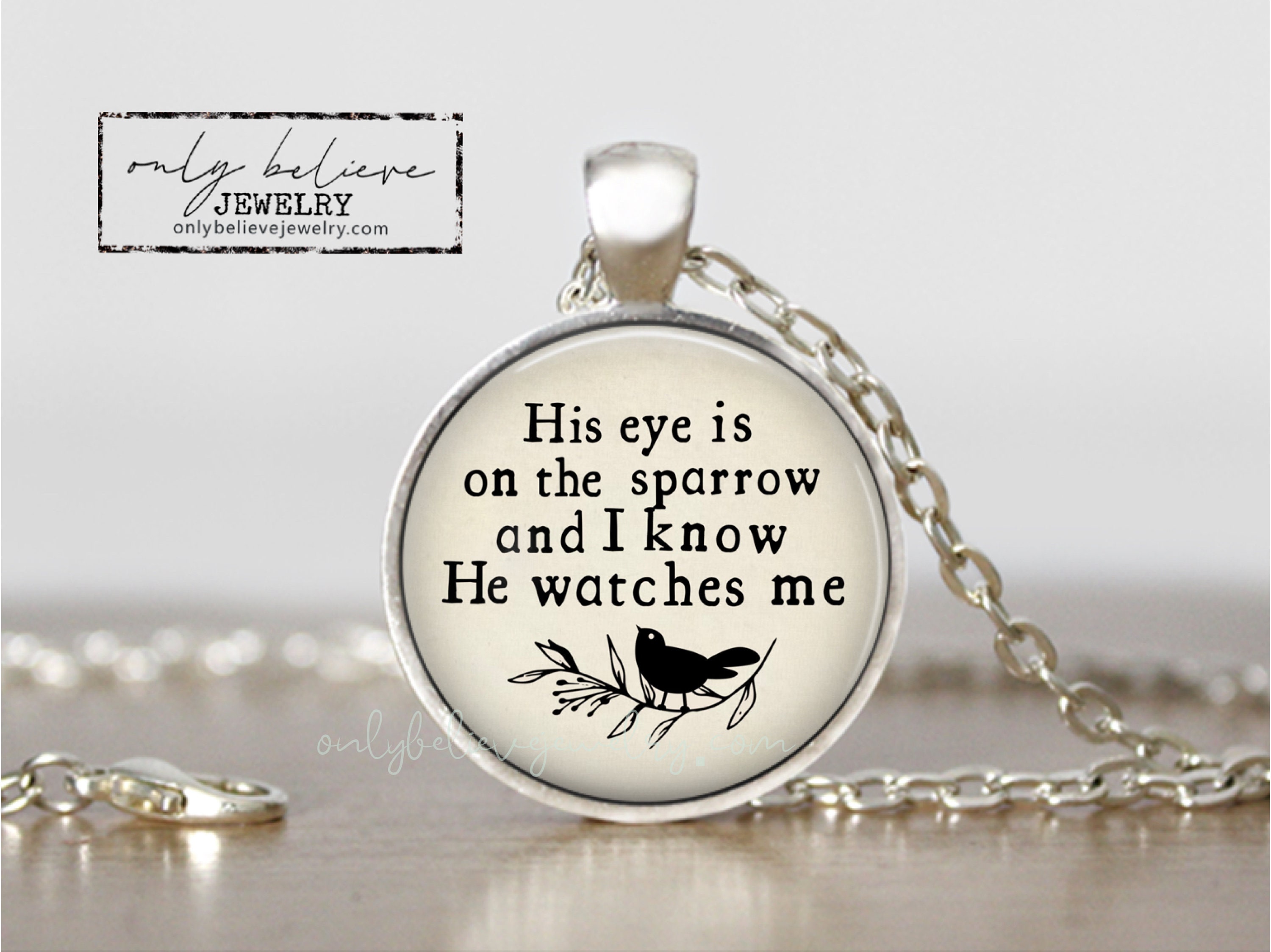 Inspiration Necklace His Eye is on the Sparrow Necklace | Etsy