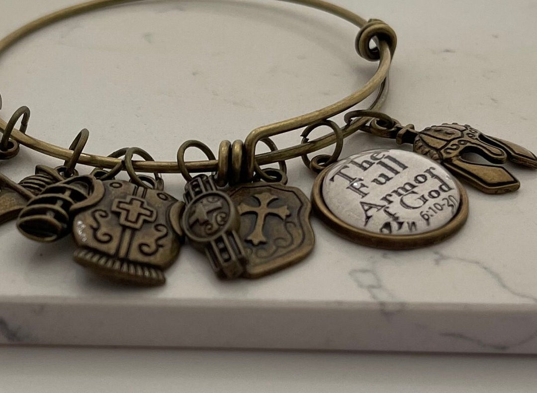 Armor of God Bracelet, Ephesians 61020, Full Armor of God, Charms