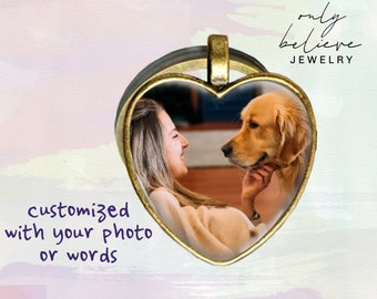 Heart Photo Memorial Keychain, Custom Photo of Dog, Personalized Cat Photo, Hamster,Ferret, Memorial Gift, Personalized Gift, Dog Lover Gift