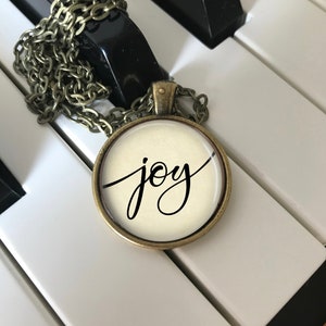Joy Necklace: Bible Verse Inspired Pendant, Optional Free Personalization