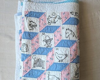 personalized baby alphabet quilt