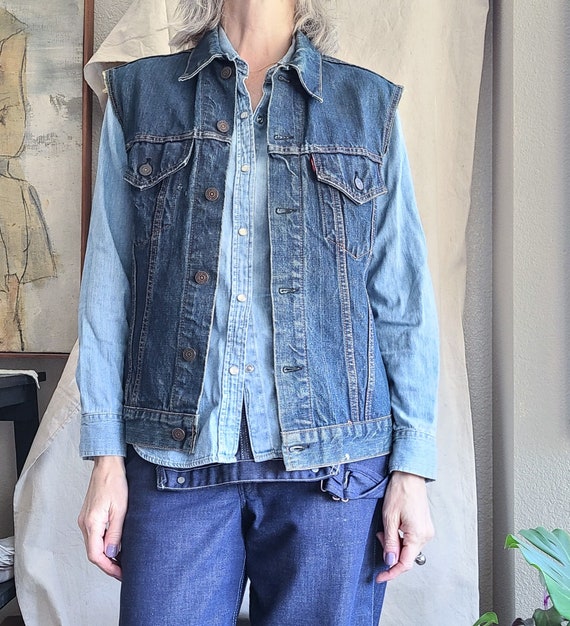 90'S Levi's denim vest, men's size M, vintage / eaa401058