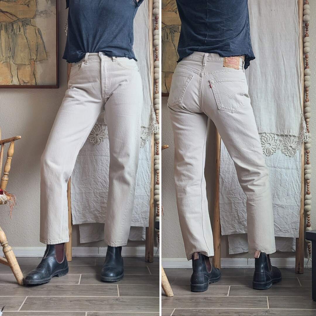 Vintage Levi's 501 USA Sand Color Jeans - Etsy