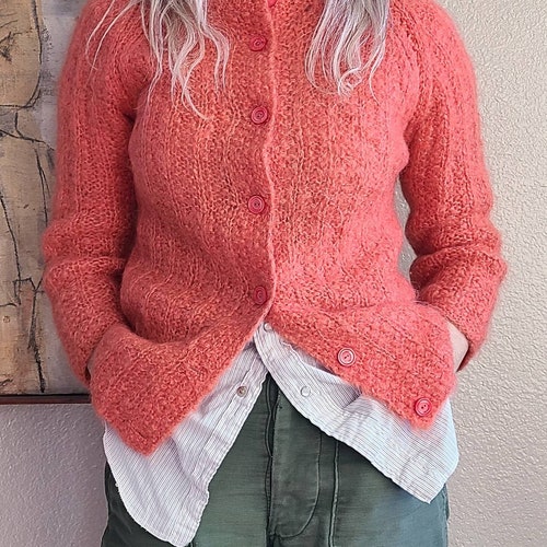 Fuzzy online 60's Handmade Cardigan