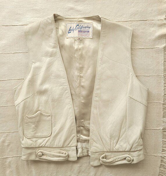 60's Leather Vest Lady Californian