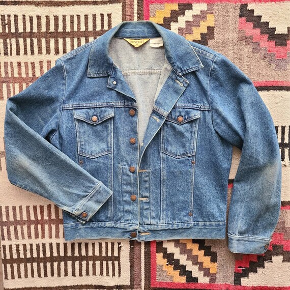 70's Dark Wash Rustler Jean Jacket - Etsy
