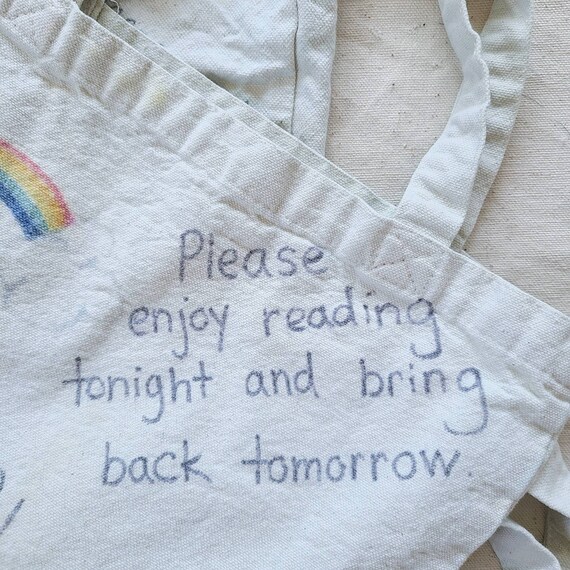 Vintage Sunday School Hand Drawn Totes - image 5