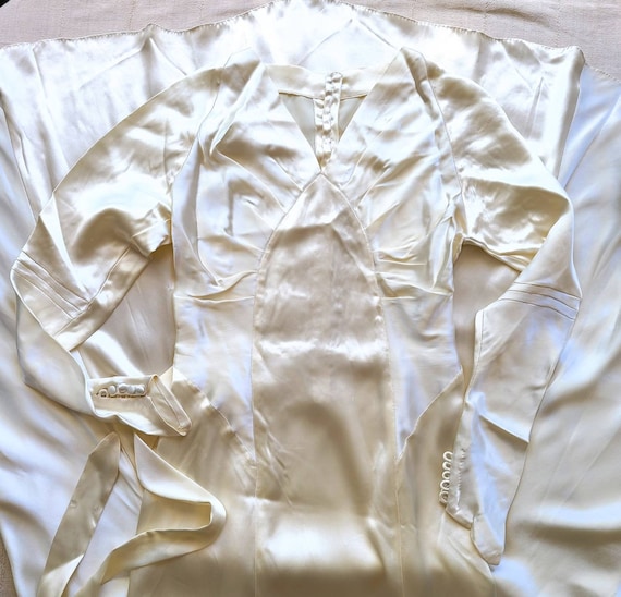 1940's Satin Wedding Gown