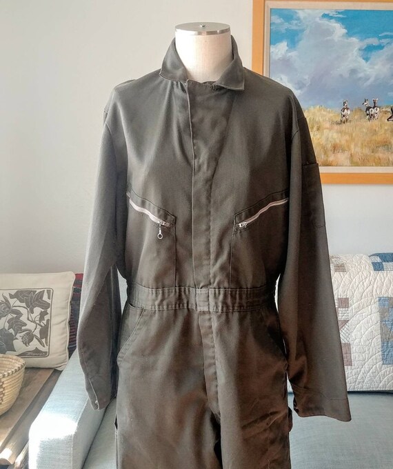 Vintage Dickies Olive Green Jumpsuit Workwear 42 X