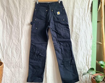 26W Black Carhartt Double Knee Duck Canvas Utility Jeans