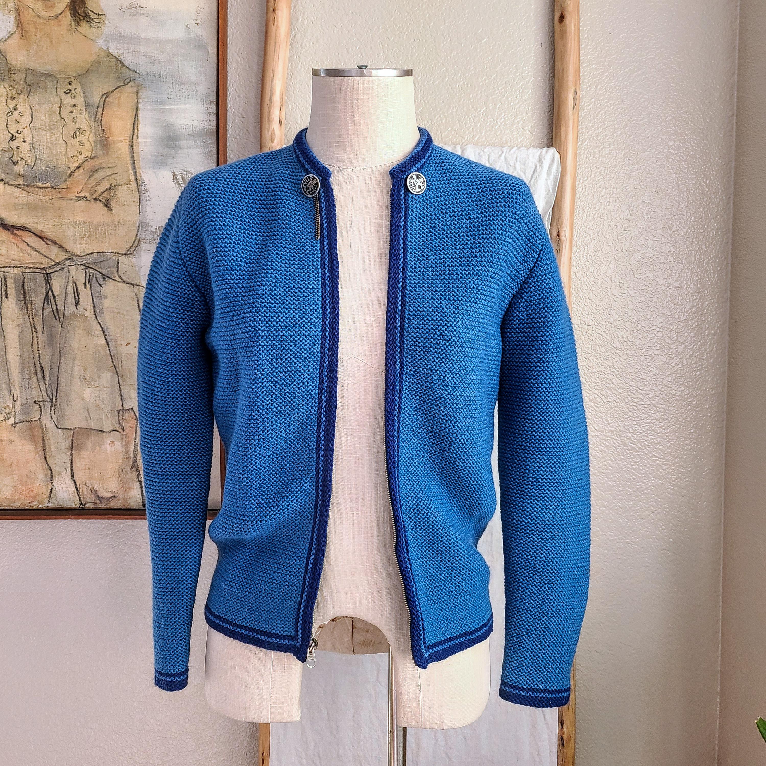 1960's Wool Zip up Cardigan - Etsy