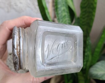 Antique Vogue Glass Bottle with Lid