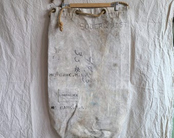 WW2 Stenciled USN White Duffle