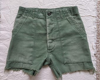 Vintage US Army OG-107 Shorts 1960s | Type 1 Fatigue Utility