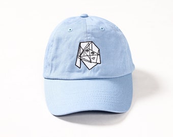 Abstract Face Unisex Baseball Cap | Dad Hat | Adjustable Strap | Blue