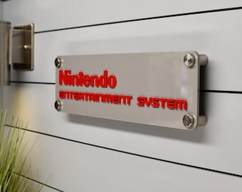 NES Logo Acrylic Wall Plaque – Nintendo Entertainment System Decor