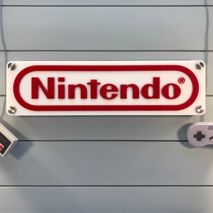 XL Nintendo Logo Wall Plaque - Layered, Sign, Decor, Super Mario, Zelda, Metroid, Yoshi, Birthday Gift, Acrylic, Colors, Gameroom, Gamer