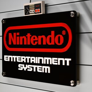 Nes. Sign Jumbo NES Wall Plaque β Retro Gamer Decor, Acrylic Sign - Etsy