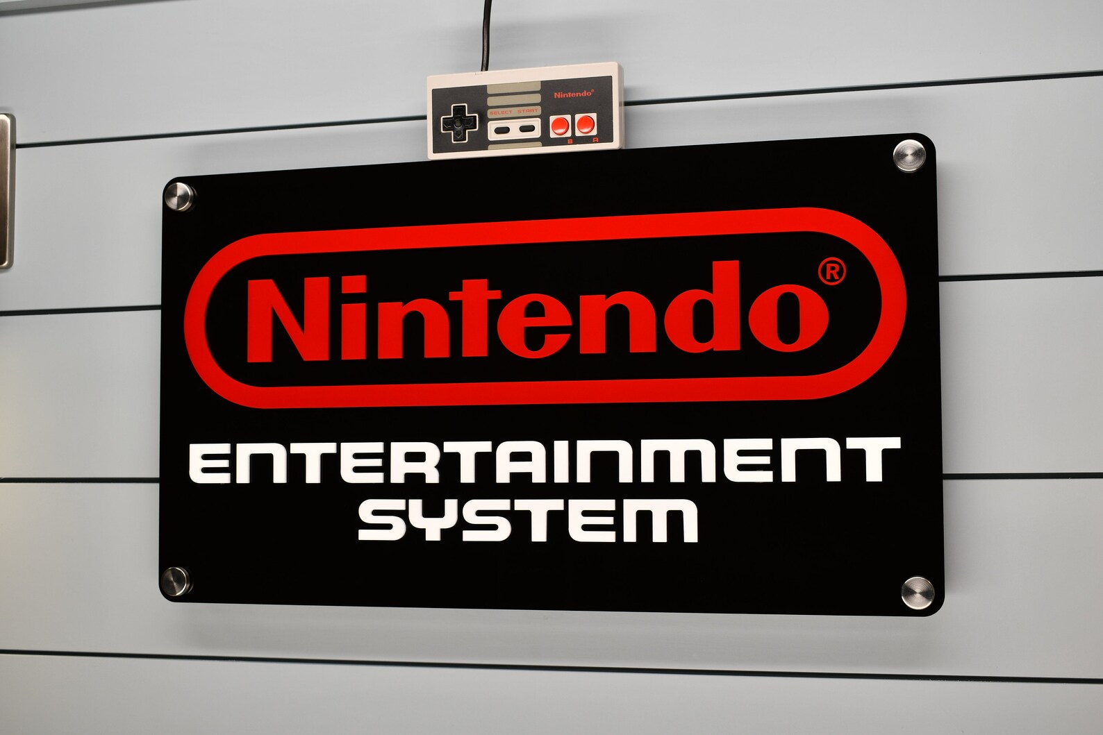 Nes. Sign Jumbo NES Wall Plaque β Retro Gamer Decor, Acrylic Sign - Etsy
