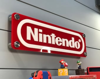 Nintendo Logo Acrylic Wall Plaque – Gaming Room Decor