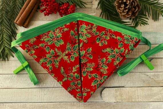 Christmas Banner Holiday Mantel Decorations Traditional Etsy