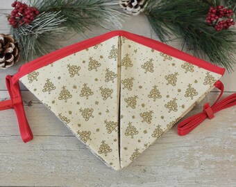 Gold Christmas Tree Bunting: Xmas Mantel Decor