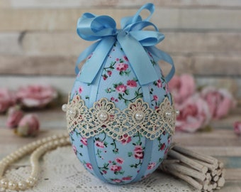 Blue Easter egg decor, egg Easter ornament, blue egg gift, hanging Easter home decoration, Easter egg gift for her, blue egg decoration