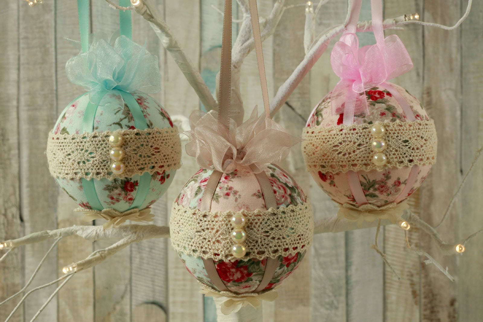 Shabby Chic Christmas Gift Ornaments Handmade Shabby Chic Etsy UK
